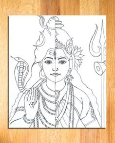 Easy Shiv Shakti Drawing For Beginners Drawing Of Half Lord Shiv Half