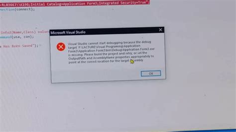 Fix Visual Studio Cannot Start Debugging Because The Debug Target