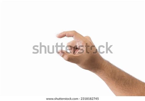 Close Up Mans Hand Holding Something Open Foto Stock