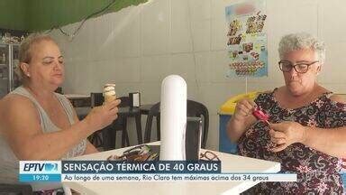 Que calorão Rio Claro tem sensação térmica de 40 graus Ao longo de