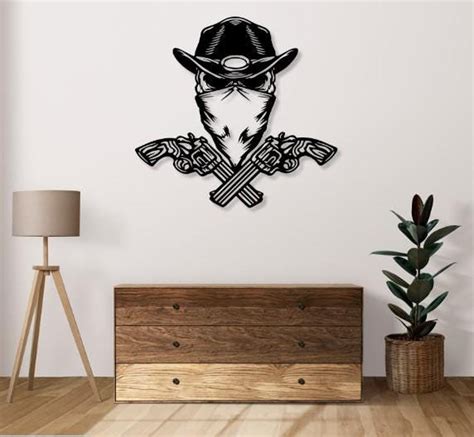 Gangster Skull Svg Dxf Png Files Gangster Guns Western Vector Cut File