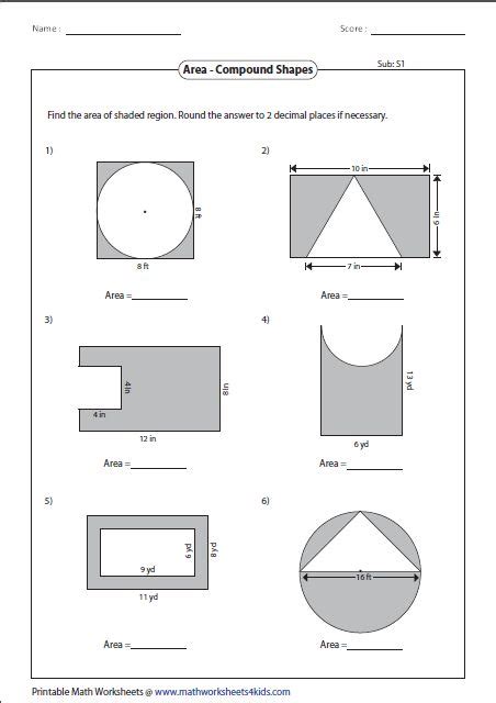 Area Worksheets Shapes Worksheets Area And Perimeter