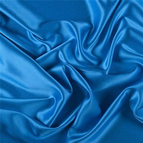 Bright Blue Silk Crepe Back Satin Fabric By The Yard