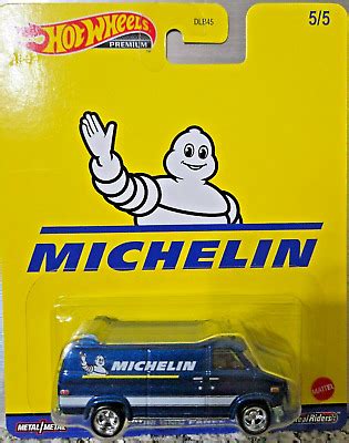 Hot Wheels Premium Pop Culture Blue Michelin Custom GMC Panel Van Real