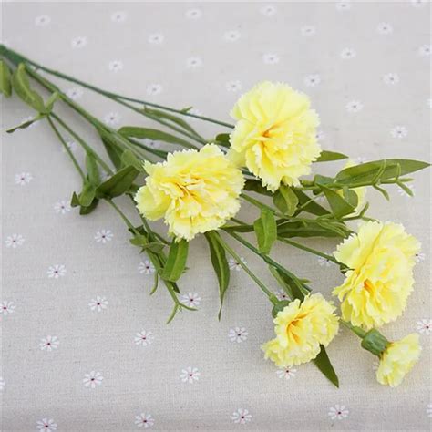 10pcs Long Stem Carnation 2677 Artificial Carnation Flowers 10 Colors