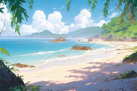 Beach Anime Backgrounds Images - Free Download on Freepik