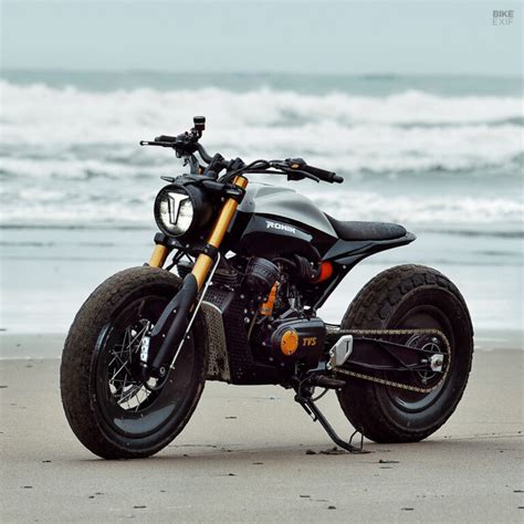 custom tvs ronin  smoked garage modified motorcycle custom yamaha