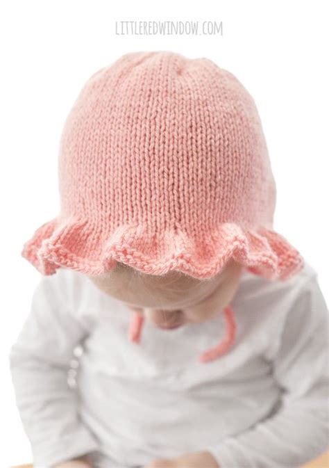 Ruffle Bonnet Knitting Pattern With Images Sweater Crochet Pattern