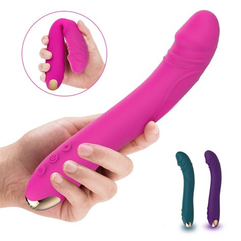 Vibrador Dildo de Silicone para Massagens Eróticas Íntimas Modos de Vibração Prazer BDSM