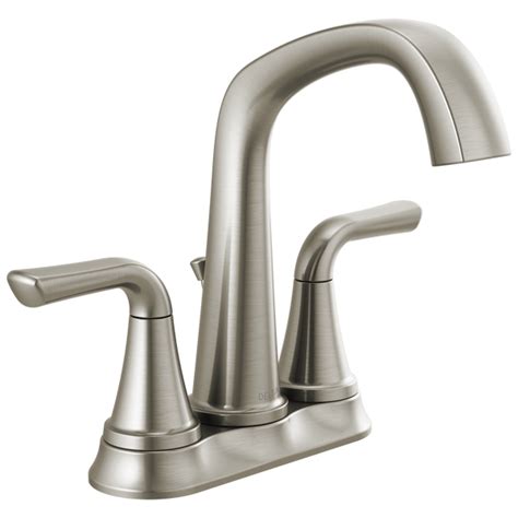 Two Handle Centerset Bathroom Faucet In Spotshield Brushed Nickel