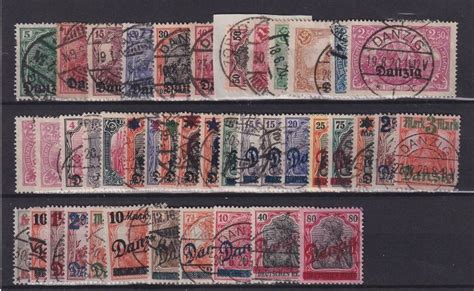 Danzig 1920 - Series of Danzig overprint stamps. - Catawiki