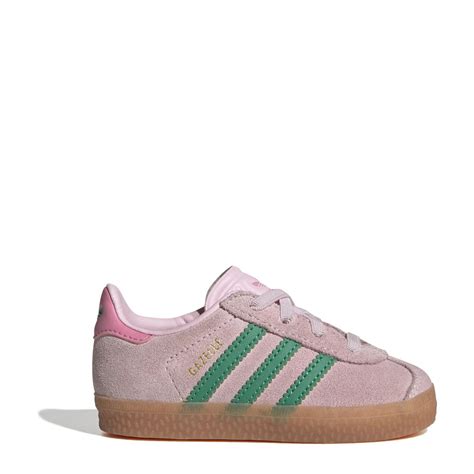 adidas Originals Gazelle sneakers roze/groen | kleertjes.com