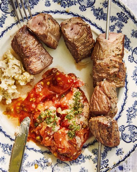 Brochette De Boeuf Belge Avec Un Beurre Aux Anchois Sofie Dumont