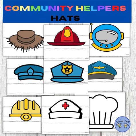 Printable Community Helper Hats