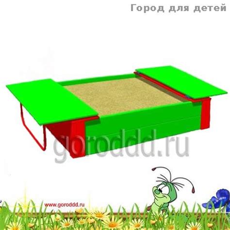 Деревянная детская песочница с крышкой «Малыш» распашная