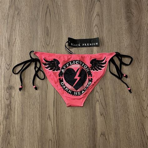 Women S Black And Pink Bikini And Tankini Bottoms Depop