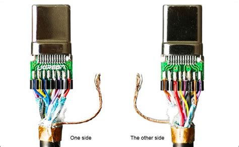 Two Different Types Of Wires Connected To Each Other With The Same Color And Size On Them