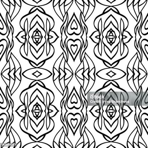 Line Seamless Pattern Isolated Doodle Hand Drawn Art Sketch Vector