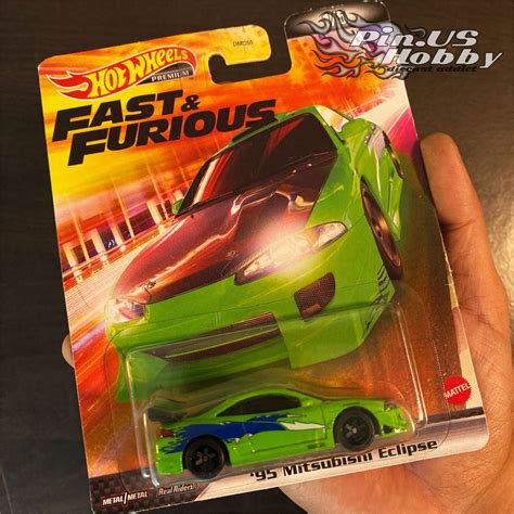 HIJAU HOT WHEELS 95 MITSUBISHI ECLIPSE Rápido Y Furioso DIECAST 1 64 HOTWHEELS Verde BASE De
