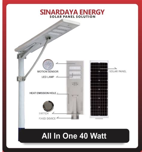 JUAL Paket Lampu PJU Solarcell All In One 40watt