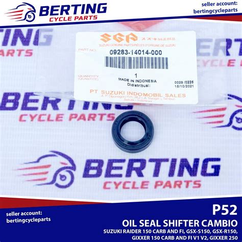 Sgp Oil Seal Shifter Cambio Suzuki Raider 150 Carb Fi Gsx S150 Gsx R150 Gixxer 150 250 Genuine