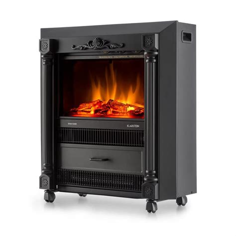 Grenoble Elektrischer Kamin Heizlüfter Schwarz 1850 W