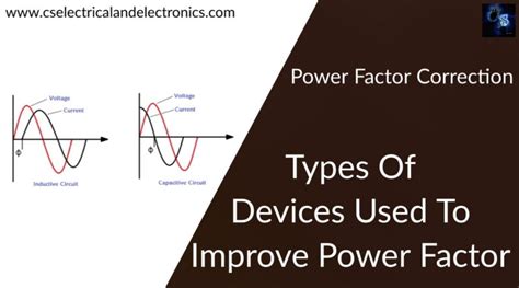 Types Of Devices Used To Improve Power Factor, Power Factor Correction