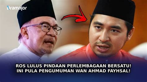 ROS Lulus Pindaan Perlembagaan BERSATU Ini Pula Pengumuman Wan Ahmad