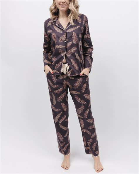 Lana Feather Print Pyjama Set TKD Lingerie