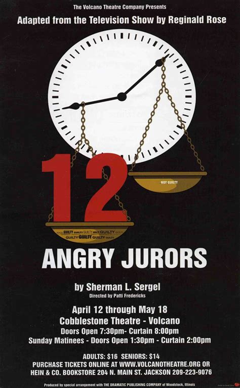 12 Angry Jurors | Volcano Theatre Company