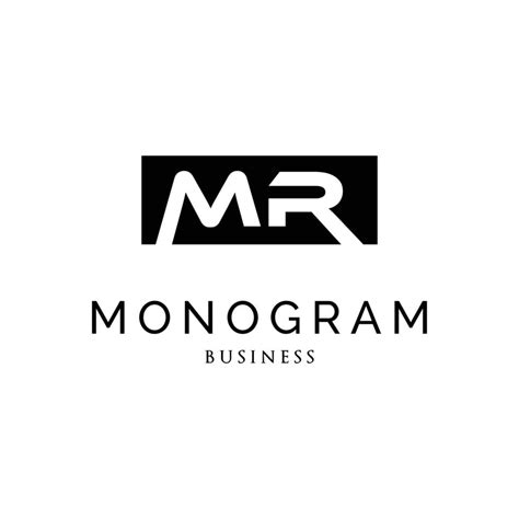 Initial Letter Mr Monogram Logo Design Template 14488289 Vector Art At