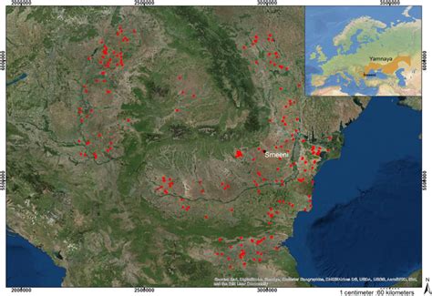 The Yamnaya area and map of Yamnaya finds in the west-Pontic area with... | Download Scientific ...