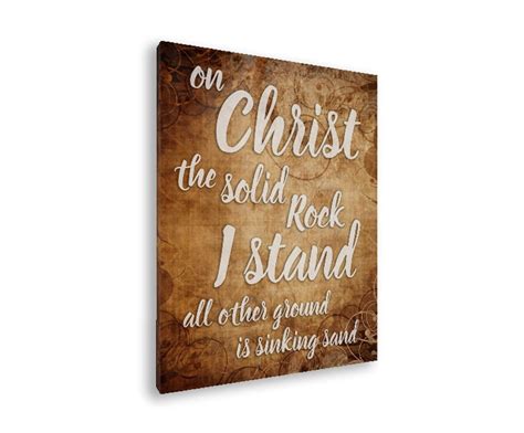 On Christ the solid Rock I stand hymn Christian Hymn art