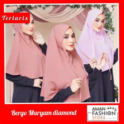 Jual Jilbab Bergo Maryam Hijab Tali Instan Jilbab Instant Jilbab No