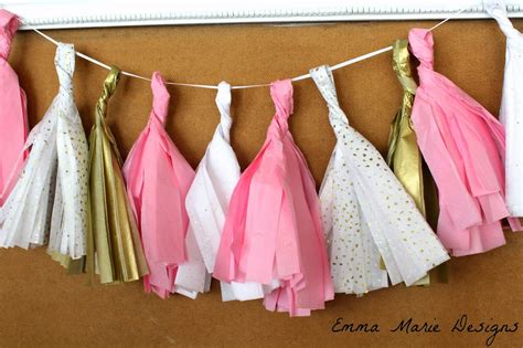 Lets Make Tissue Paper Tassels Emma Marie Designs