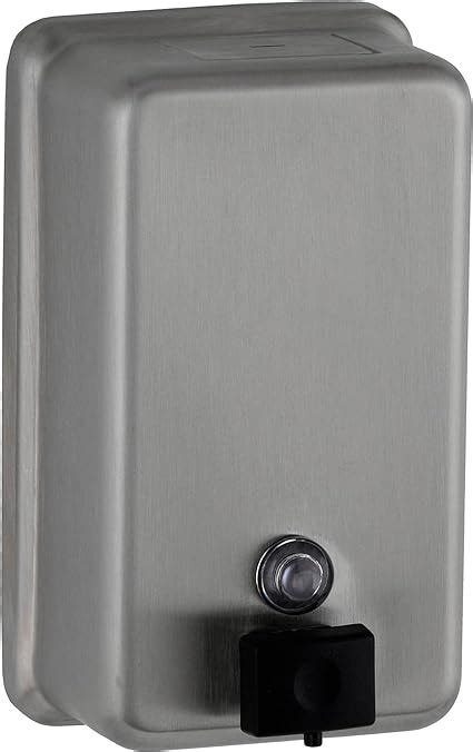 Bobrick Surface Mounted Soap Dispenser Vertical Tank Satin Finish Stainless Steel