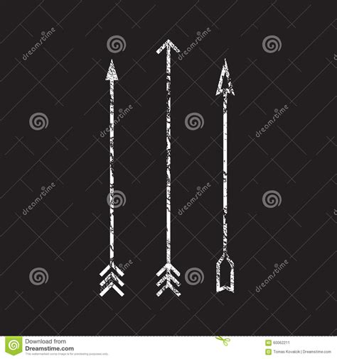 Set Of Grunge Arrows Stock Vector Illustration Of Drawing