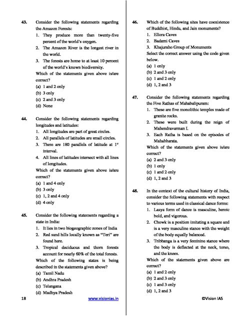 VISION IAS 2022 PRELIMS PT ABHYAAS 2022 TEST 1 3699 G S BLACK