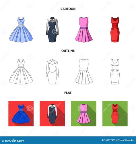 Vector Illustration Of Dress And Clothes Icon Collection Of Dress And