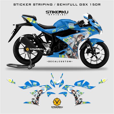 Jual Striping Suzuki Gsx R Edisi Cybor Anime Sticker Stock