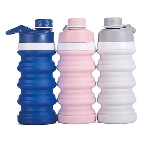 Collapsible Water Bottle Bpa Free Fda Approved Silicone Leak Proof