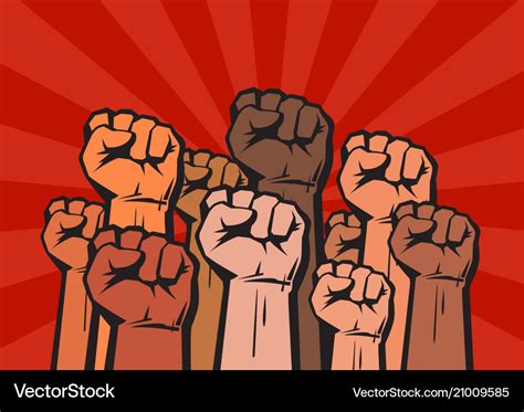 Clenched Fists Royalty Free Vector Image Vectorstock