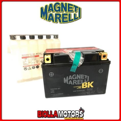 YTX9 BS BATTERIA MAGNETI MARELLI 12V 8AH BENELLI Velvet 150 2000 MOTR9