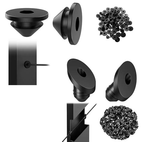 BLIKA 100 Pack Cable Railing Rubber Grommets For 1 8 5 32 3 16