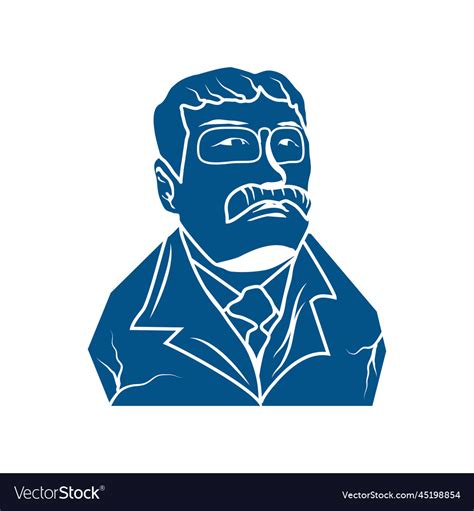 Theodore roosevelt icon Royalty Free Vector Image