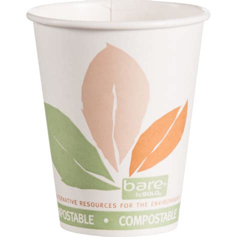 Solo® Bare® Compostable Hot Cups 8 Oz 50 Cupspkg Monk Office