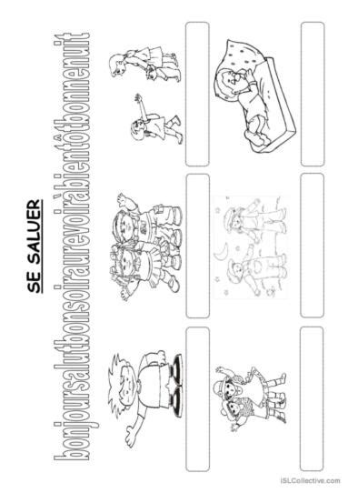 Se saluer: Français FLE fiches pedagogiques pdf & doc