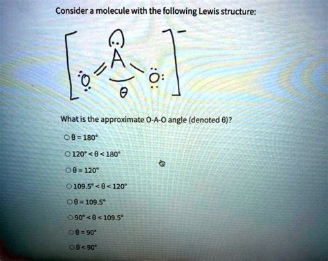 Consider A Molecule With The Following Lewis Structur SolvedLib