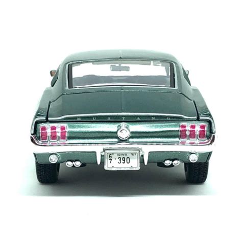 Miniatura Carro Ford Mustang Gta Fastback 1967 Verde 1 18