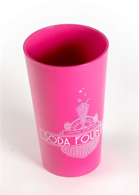 Pink Soda Fountain Plastic Cup - The Soda Fountain